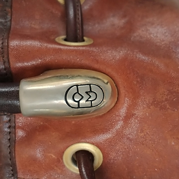 Marino Orlandi Italian Leather Vintage Bucket Bag Shoulder Tote Crossbody - Picture 10 of 16